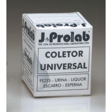 Coletor Universal | 0516-0 | Tampa Branca c/rosca c/pá | Capacidade 70 ml | CODCX. C/100 | Estéril NÃO | JProlab 0516-0