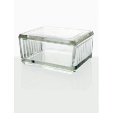 Cuba de Vidro Forma Baixa com Tampa Horizontal, para 8 lâminas 76x26 Capacidade 90 X 70 X 40 mm - 9331600